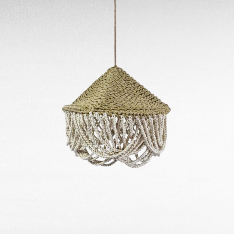ROPE TRIANGLE SHAPE WITH LOOPED TENDRILS Φ55 |H63 cm