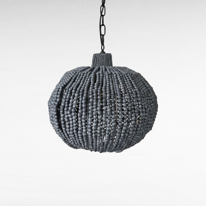 WOODEN BEADS BLACK PUMPKIN SHAPE Φ85 |H60 cm