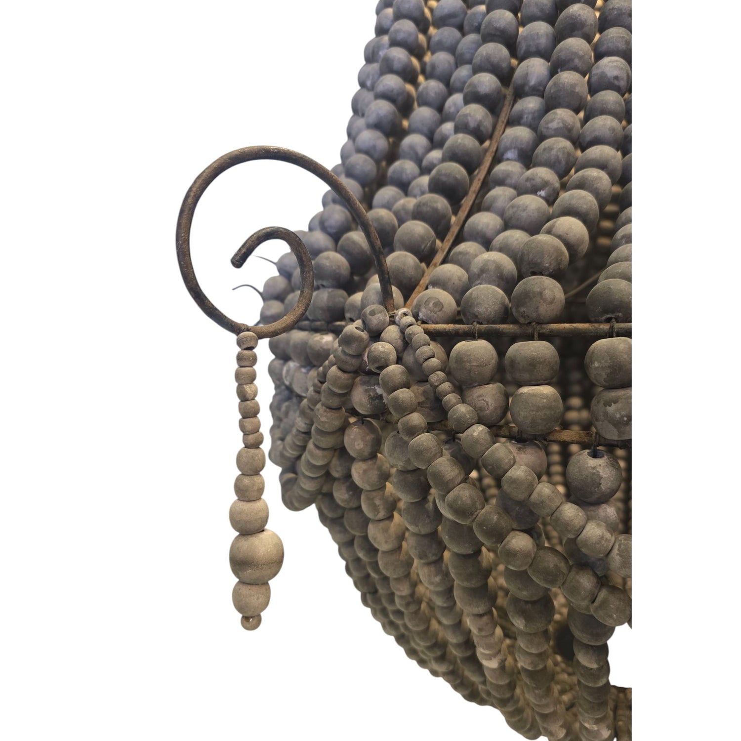 WOODEN BEADS BLACK TEARDROP SHAPE Φ83 |H190 cm