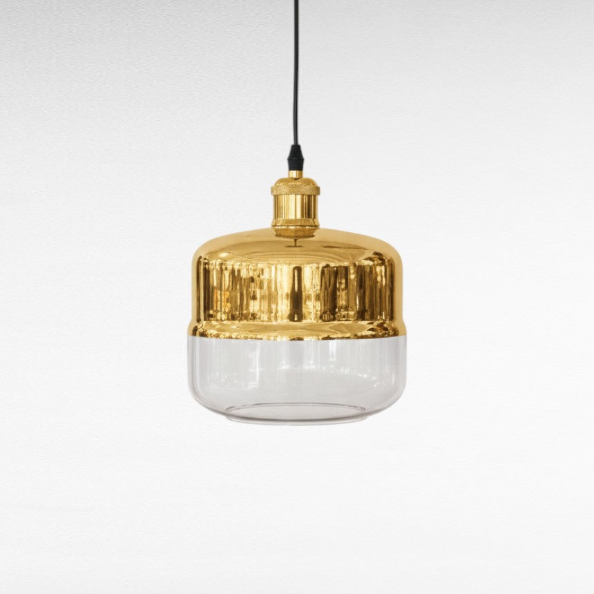 Gold and Clear Glass Pendant Light