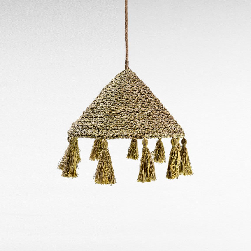 ROPE TRIANGLE SHAPE WITH TASSELS Φ60 |H53 cm