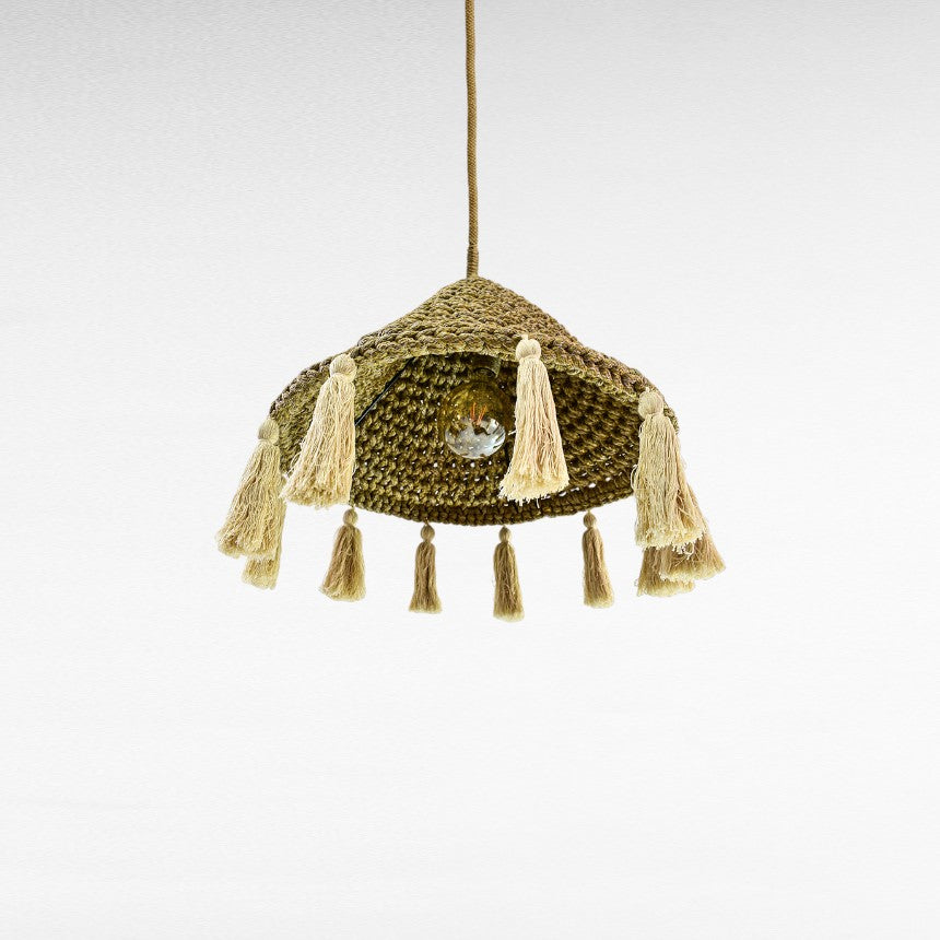 PENDANT LIGHT ROPE NATURAL 43x43x40cm