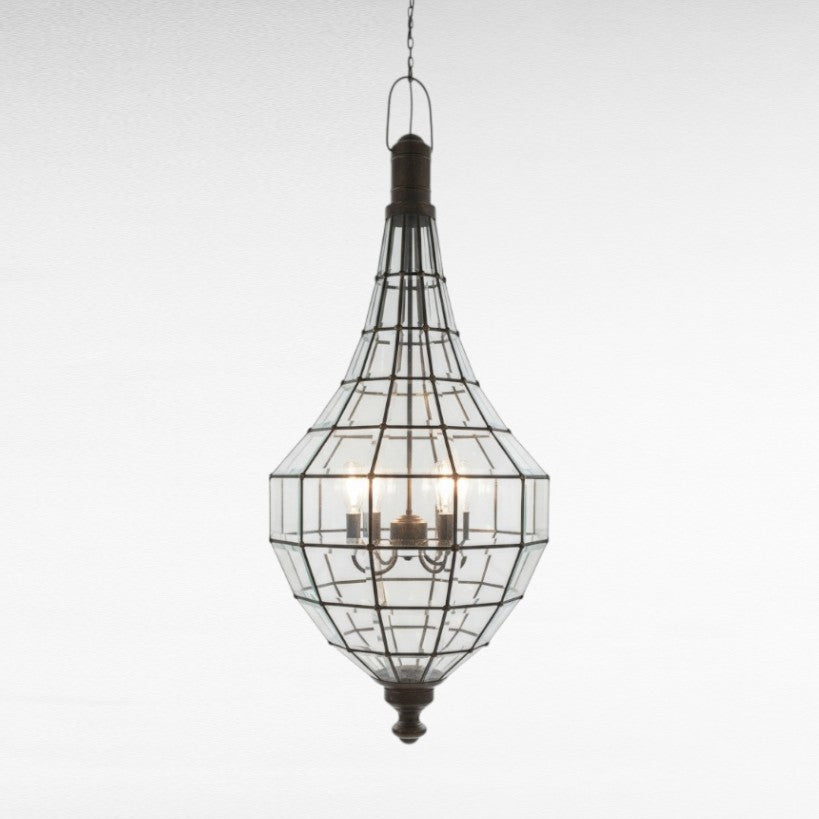 BRONZE AND GLASS BULBOUS SHAPE Φ50 |Η100 cm