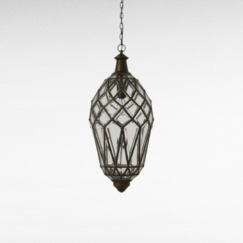 BRONZE AND GLASS DROP SHAPE Φ30 |Η60 cm