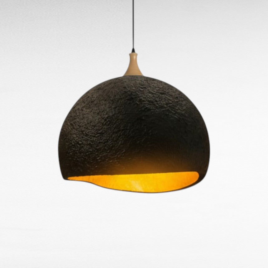 FIBERGLASS DOME BLACK AND GOLD Φ50 |H45 cm