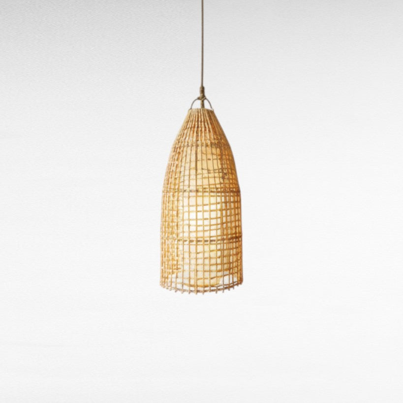 NATURAL RATTAN DOME SHAPE WITH POLYESTER TUBE Φ38|H110 cm