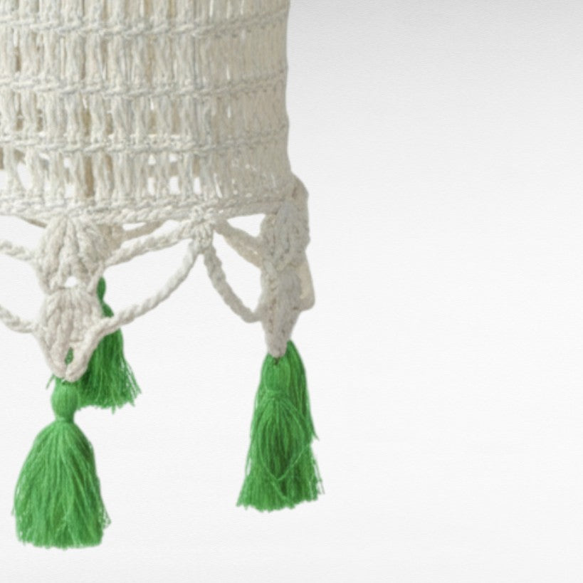 ROPE HANDWOVEN DOME SHAPE WITH TASSELS Φ60 |H130 CM