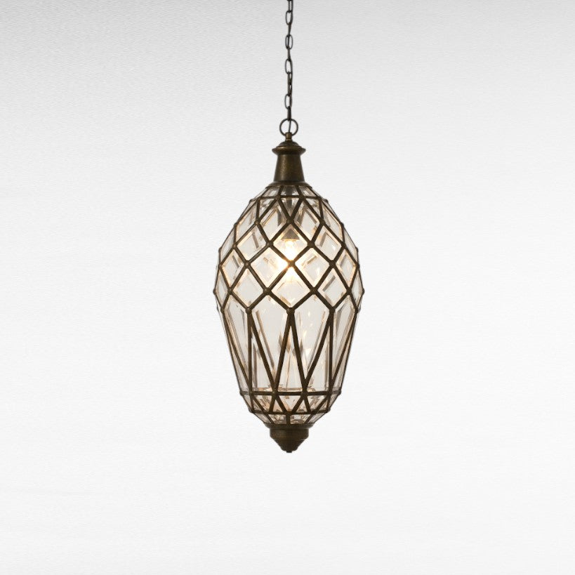 BRONZE AND GLASS DROP SHAPE Φ35 |Η70 cm