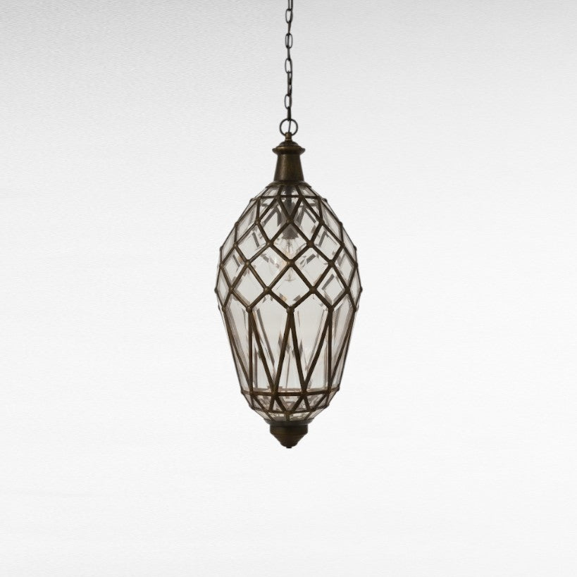 BRONZE AND GLASS DROP SHAPE Φ35 |Η70 cm