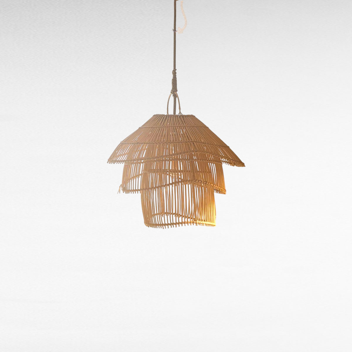 NATURAL RATTAN CONICAL LAYERED Φ55 |H50 cm