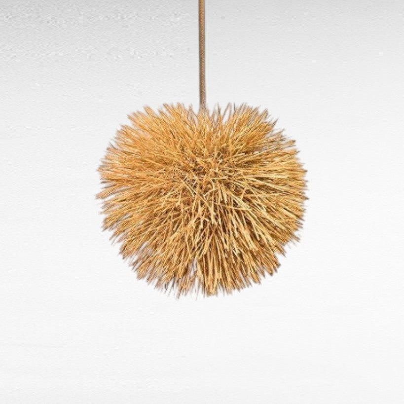 Bamboo Sea Urchin Pendant Light – Nature-Inspired Coastal Charm