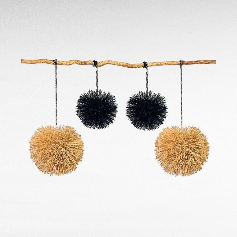 Bamboo Sea Urchin Pendant Light – Nature-Inspired Coastal Charm