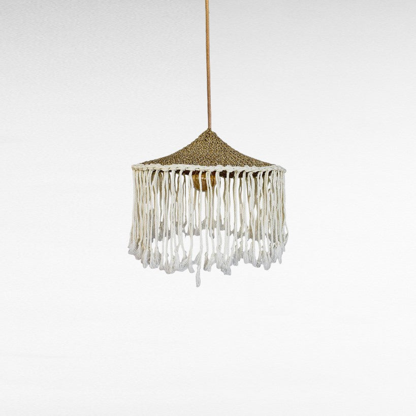ROPE TRIANGLE SHAPE WITH FRINGES Φ65 |H60 cm