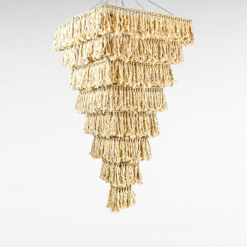 COTTON TASSELS TIERED SHAPE W120 |D120 |H230 cm