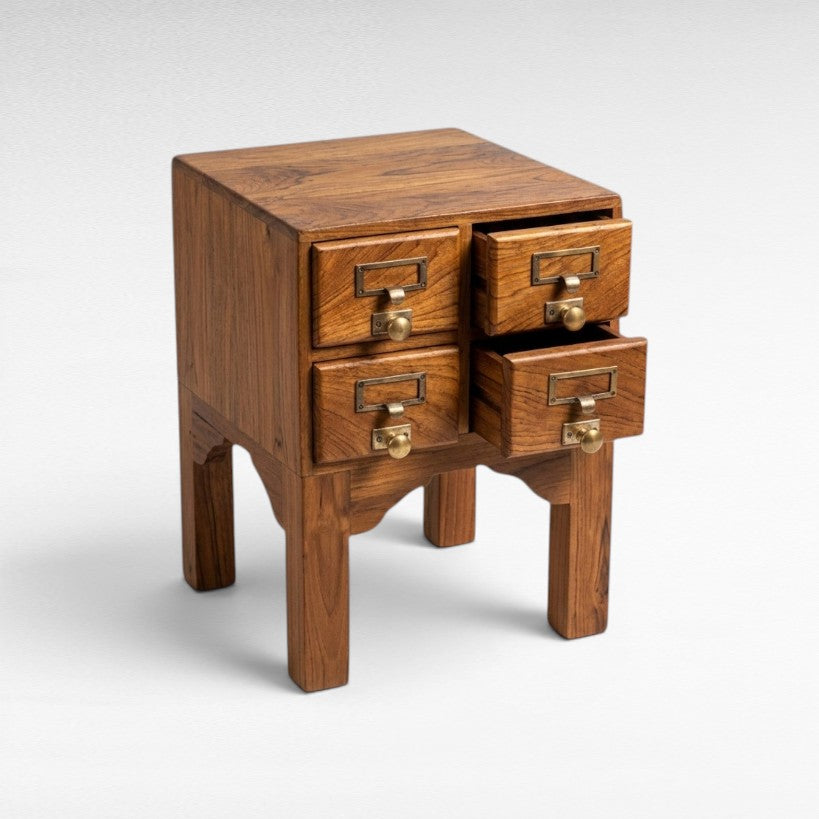 TEAK WOOD SIDE TABLE W35 |D40 |H50 CM
