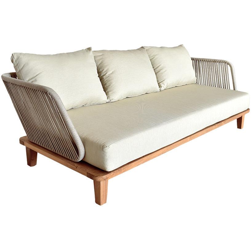 SOFA OVAL W/ ROPE BEIGE 210x100x68cm - Chora Mykonos