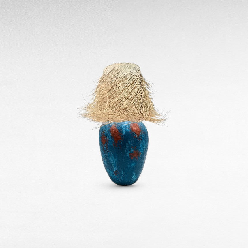 TERRACOTTA TABLE LAMP BLUE COLOR