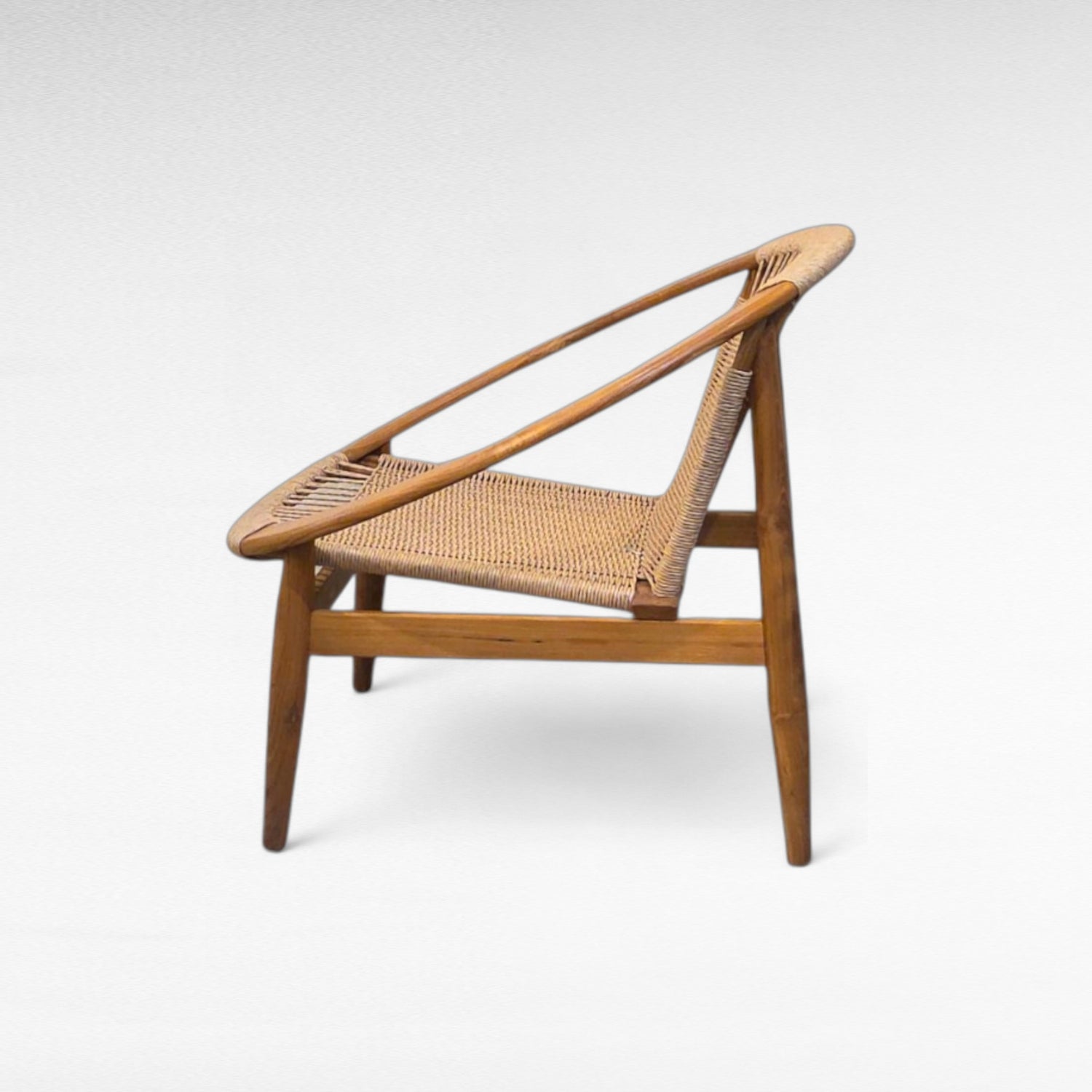 TEAK WOOD RELAX CHAIR WITH SYNTHETIC RAFFIA W90 |D74 |H75 cm