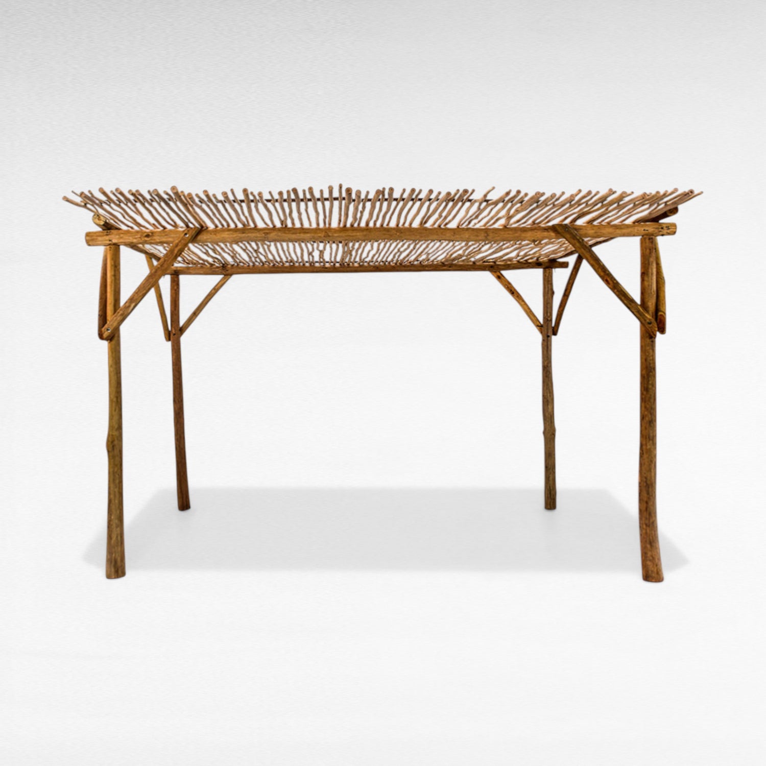 TEAK WOOD PERGOLA PRIMITIVE STYLE 400x250x250cm