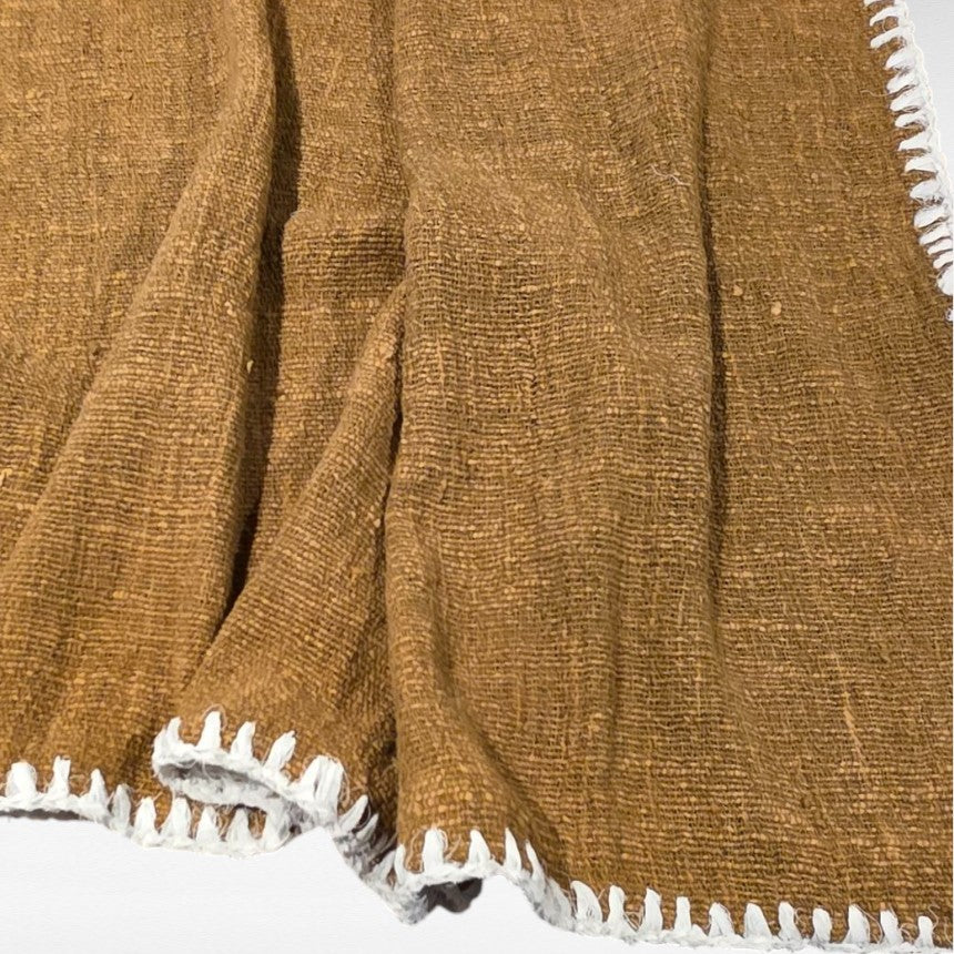 LINNEN THROW BROWN W130 |D200 CM