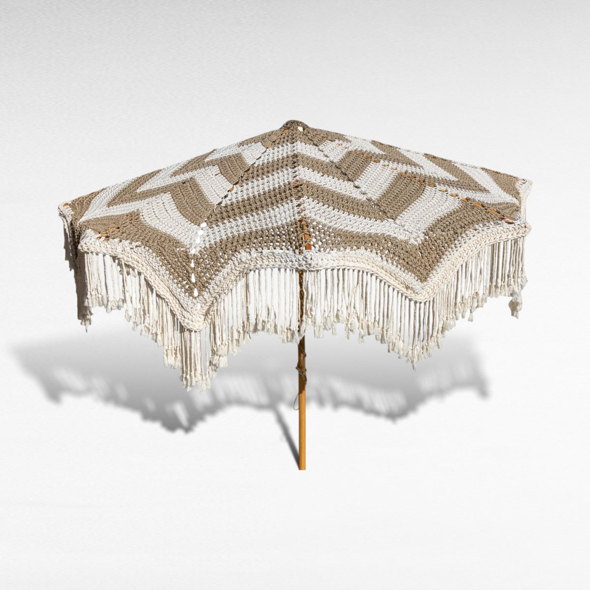 ASTERI UMBRELLA ROPE Crochet NATURAL & WHITE D260 |H240 cm