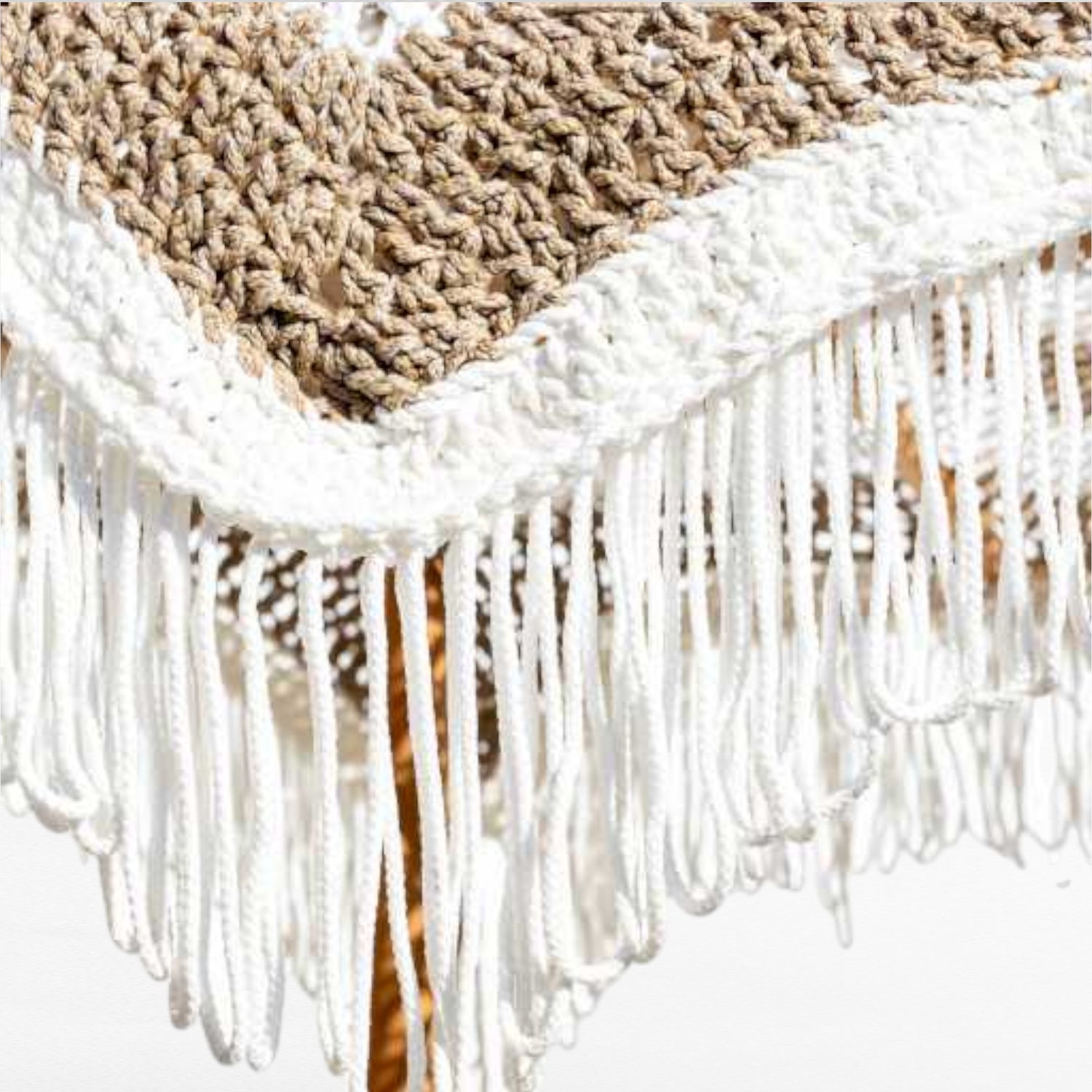 ASTERI UMBRELLA ROPE Crochet NATURAL & OFF WHITE D260 |H240 cm