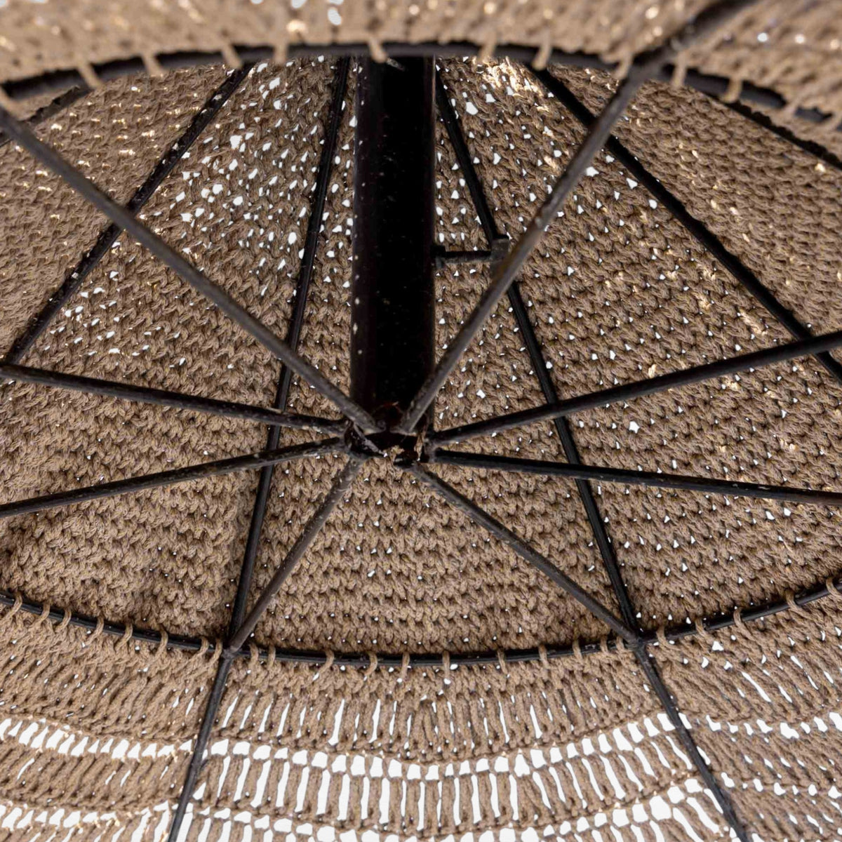 MALIBU SHADE UMBRELLA ROPE Crochet & WOOD NATURAL D300 |H280 cm