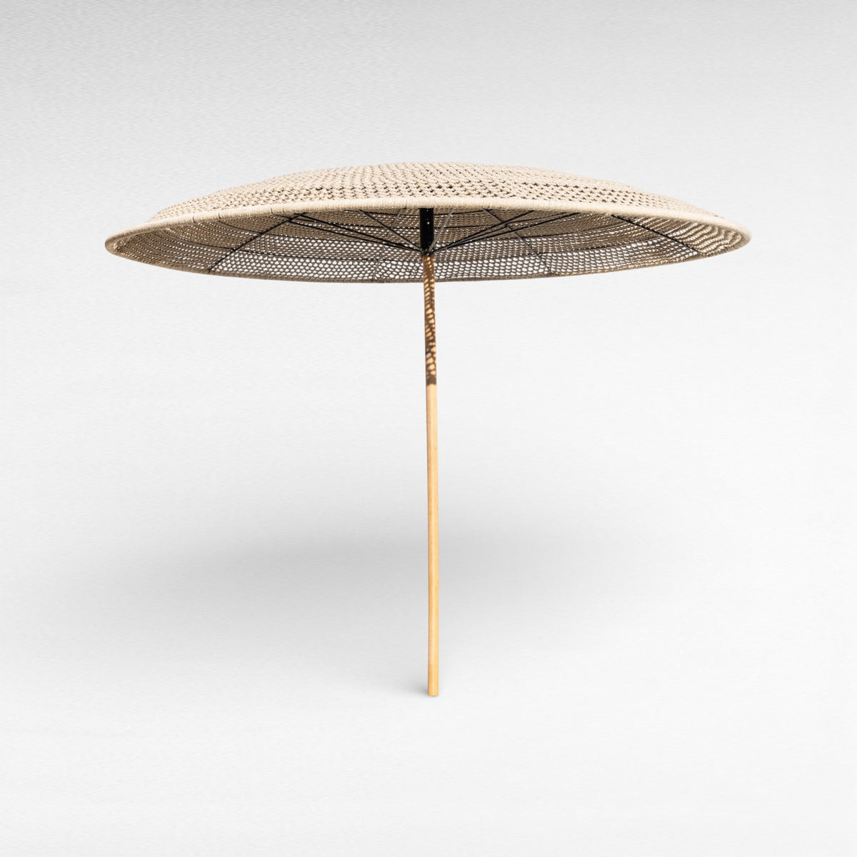 POSITANO UMBRELLA ROPE Crochet & WOOD NATURAL D260 |H300 cm