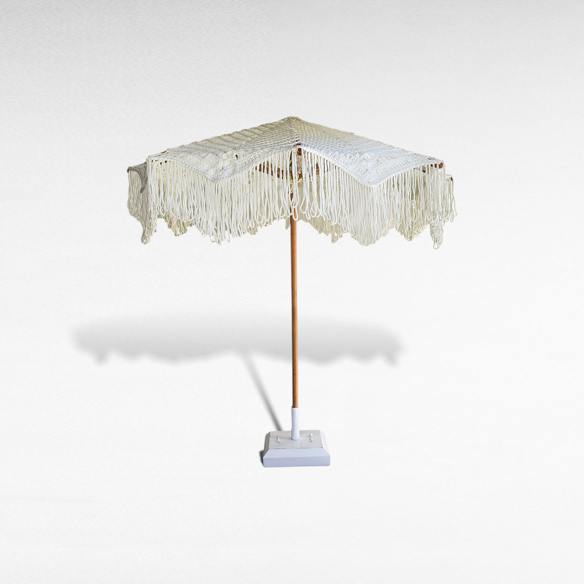 ASTERI UMBRELLA WITH FRINGES WHITE D260 |H240 cm