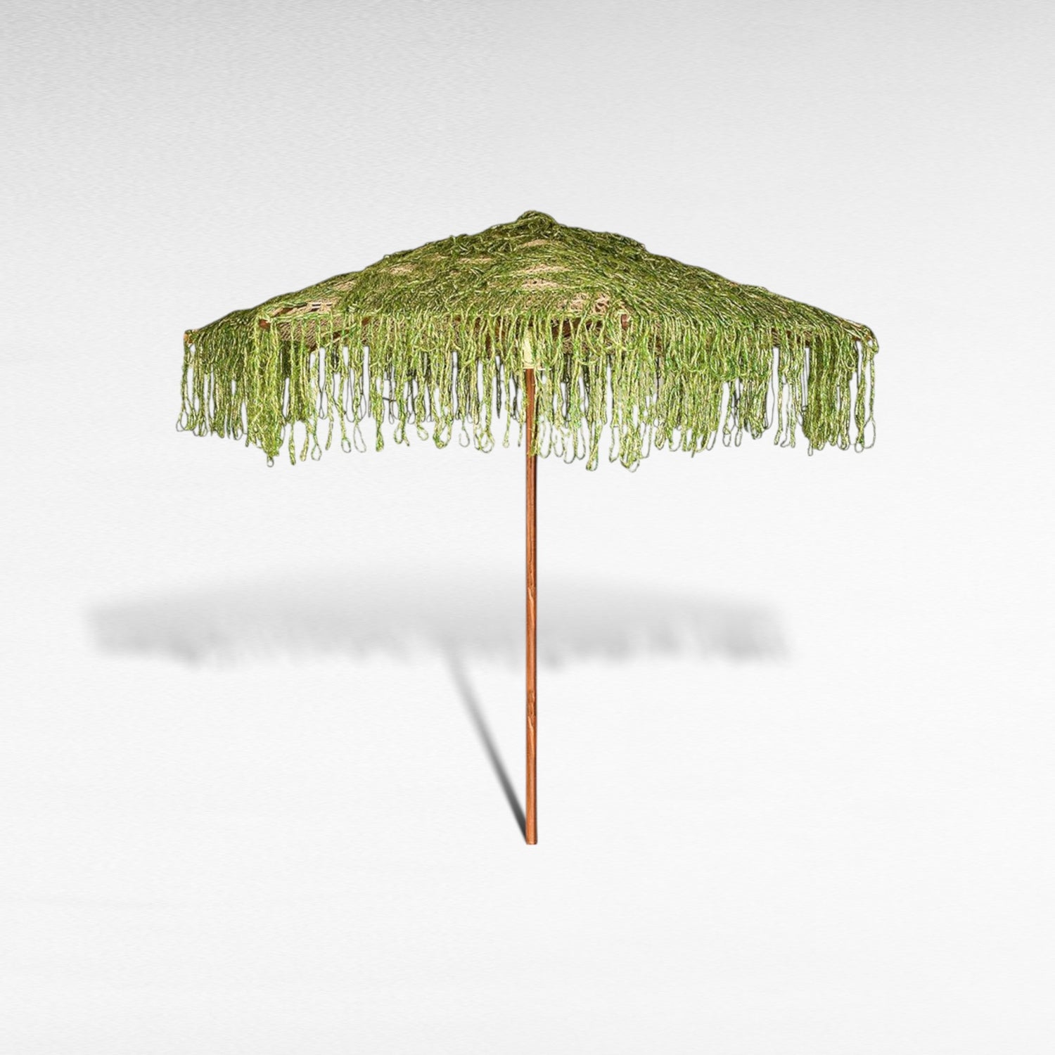 EXTRAVAGANT UMBRELLA KNITTED ROPE Croshet GREEN D260 |H240 cm