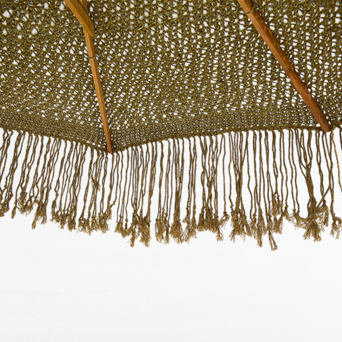 PANORMOS UMBRELLA ROPE Crochet NATURAL WITH TASSELS Φ260 |H240 cm