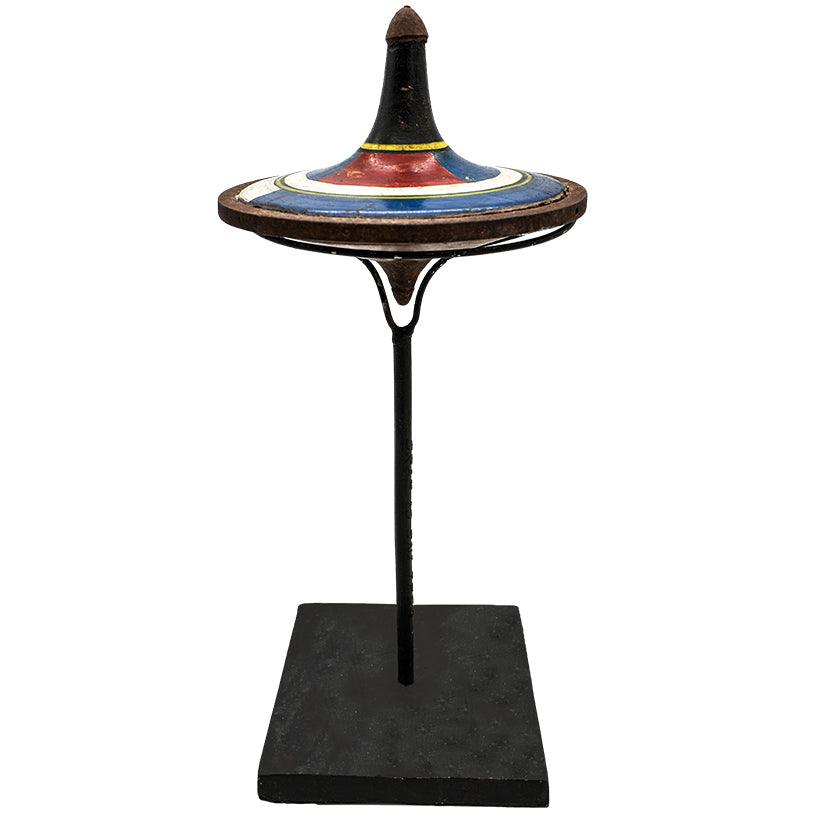 MULTICOLOR SPINNING TOP WITH STAND - Chora Mykonos