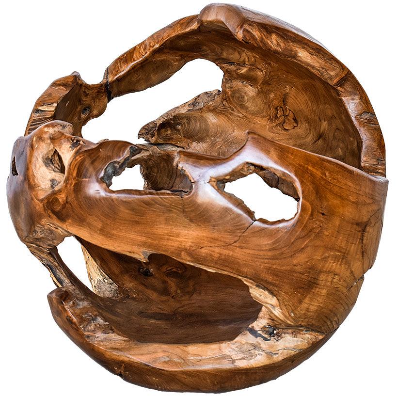 TEAK BALL DECORATION - Chora Mykonos