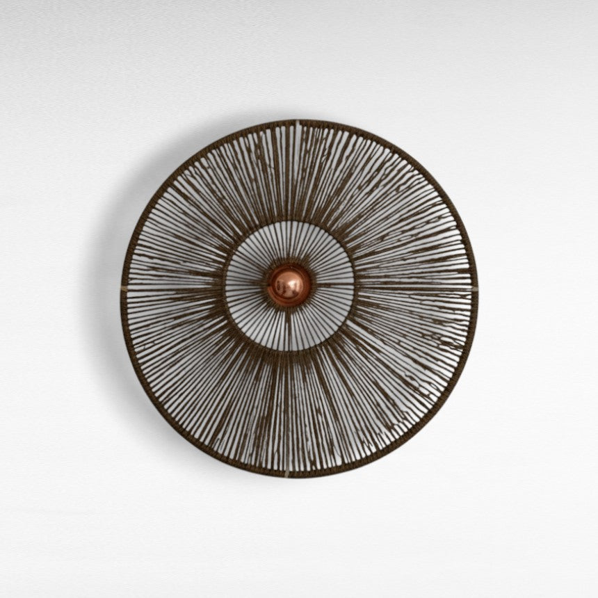 COTTON ROPE WITH METAL FRAME NATURAL COLOR Φ140 | D20CM