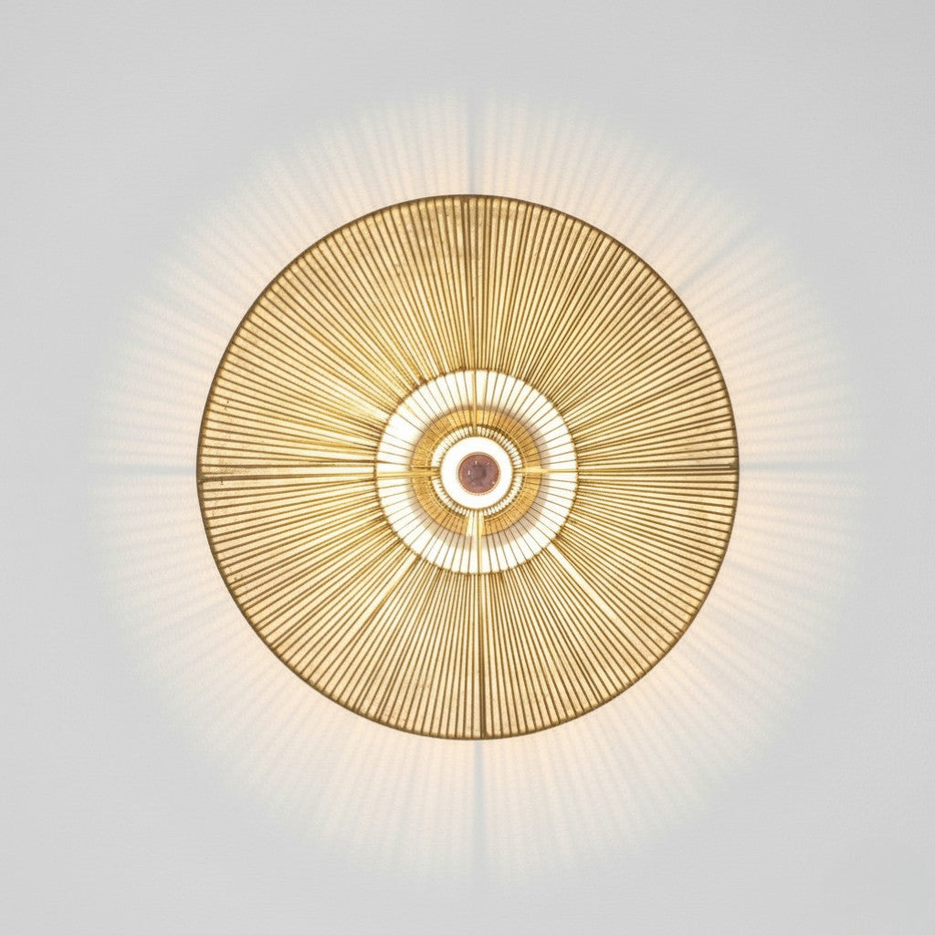 COTTON ROPE WITH METAL FRAME OFF WHITE COLOR Φ140 | D20CM