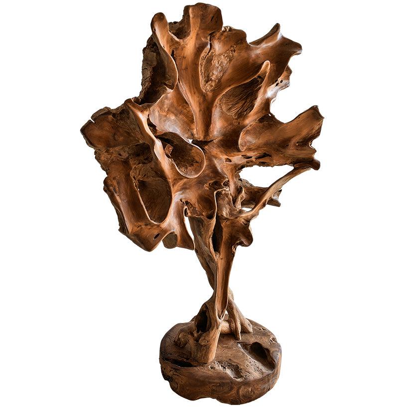 NATURAL TEAK WOOD WALL DECOR 76x23x115cm - Chora Mykonos