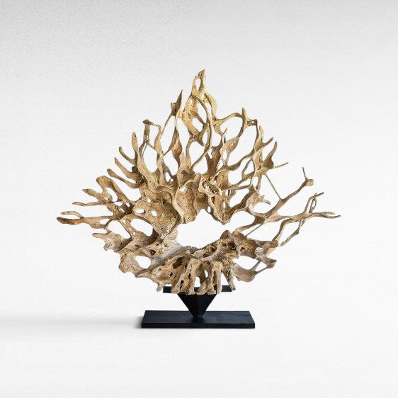 BLEACH TEAK WOOD ROOT DECOR 290x50x252cm - Chora Mykonos