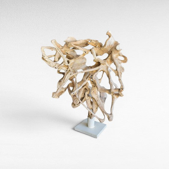 BLEACH TEAK WOOD DECOR ON BASE 165x80x190cm - Chora Mykonos