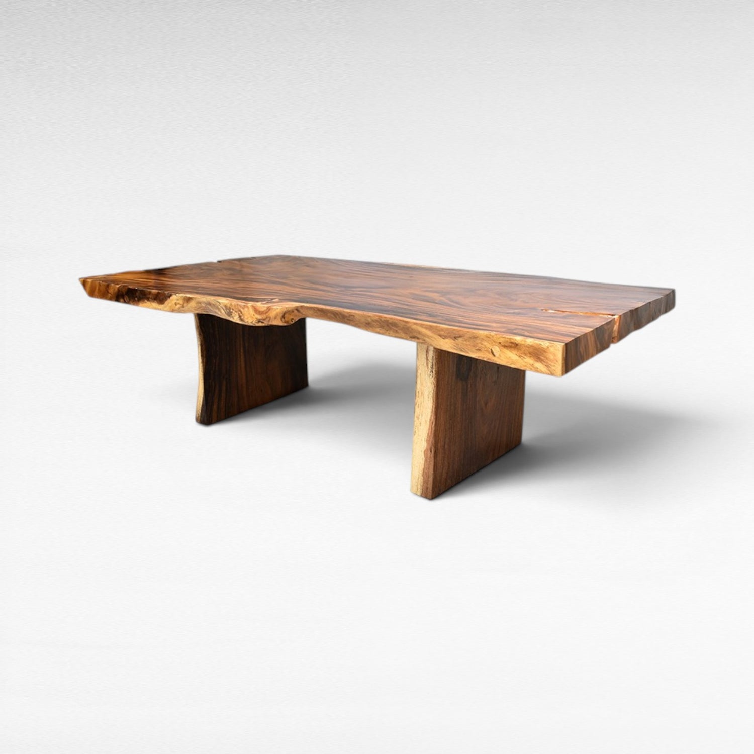 Chora Barefoot Luxury Living live edge dining table, natural wood grain, dark brown, W280 D150 H78 cm