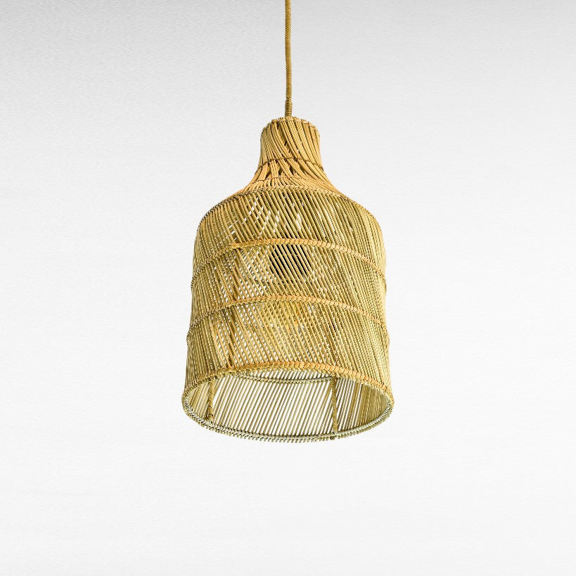 Chora Barefoot Luxury Living natural rattan cone pendant lamp, handcrafted bamboo, Φ25xH45 cm, eco-friendly lighting