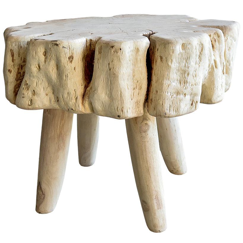 BLECHED EUPHORIA LONGANA WOOD COFFEE TABLE 62x56x50cm - Chora Mykonos