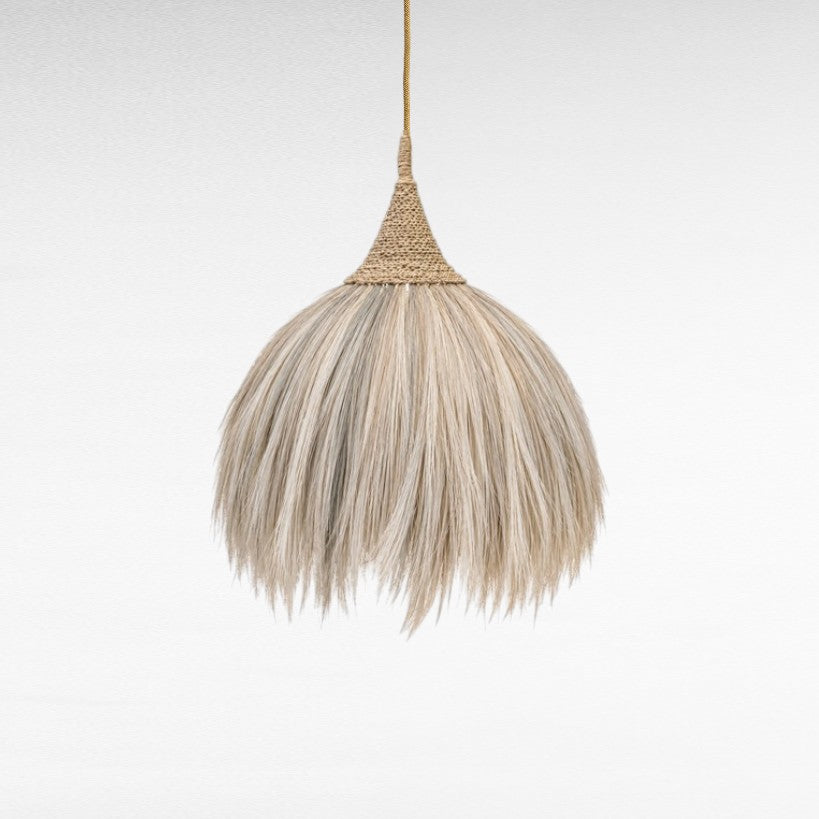 RICE PENDANT LIGHT WHITEWASH Φ40 cm