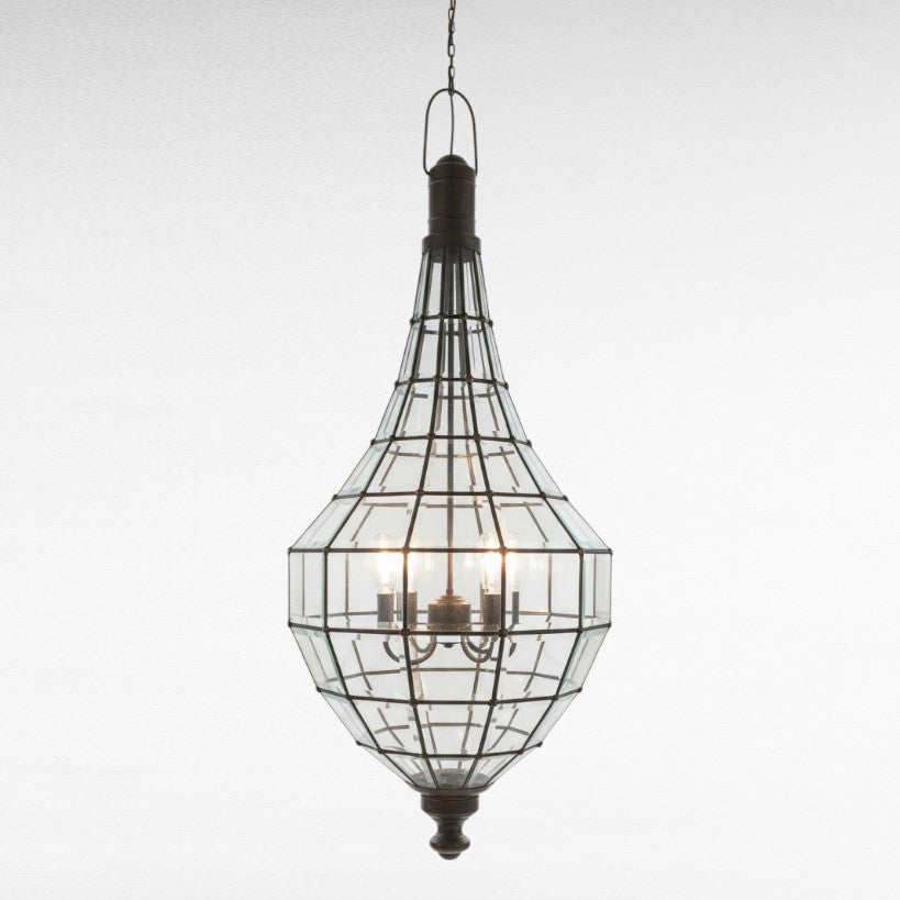 BRONZE AND GLASS BULBOUS SHAPE Φ80 |Η160 cm