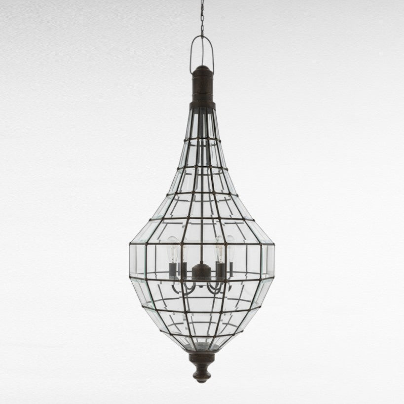 BRONZE AND GLASS BULBOUS SHAPE Φ80 |Η160 cm