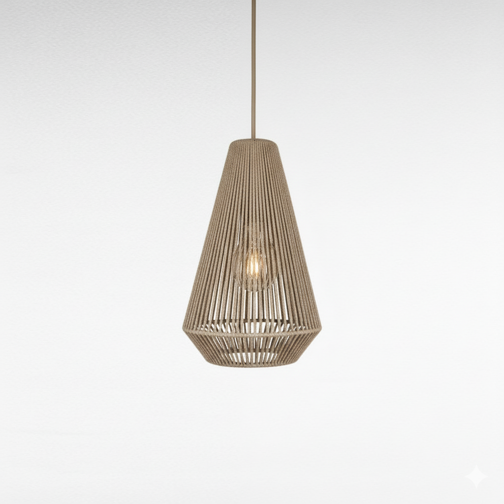 ROPE HANDVOWEN CONICAL SHAPE Φ30 |H54 cm