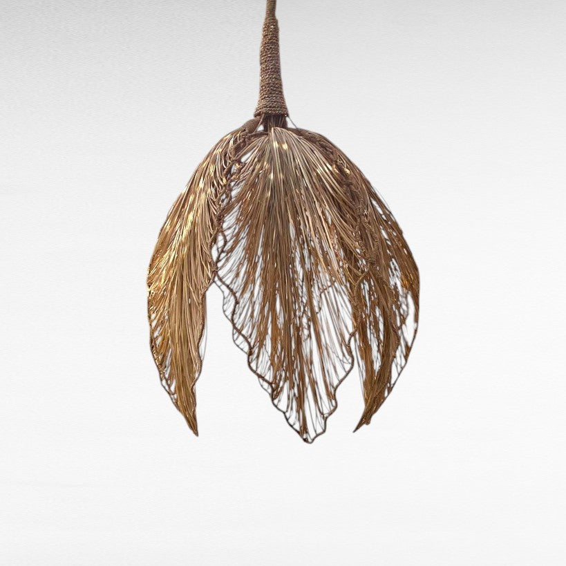 PENDANT LIGHT REED GRASS ON METAL FRAME Φ50 |H60 cm