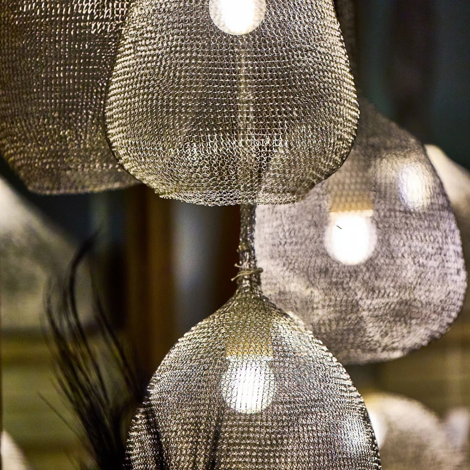METAL WIRE HANDWOVEN ROUND SHAPE Φ60 |H60 cm