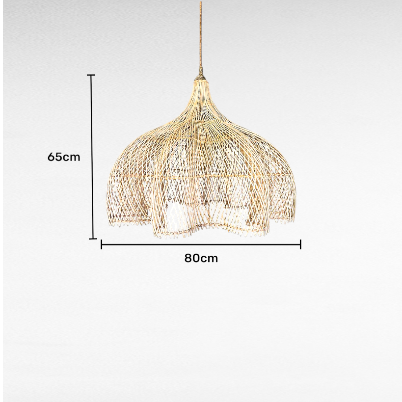 NATURAL RATTAN FLOWER SHAPE Φ80 |H65 cm