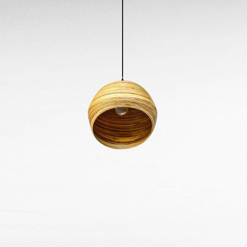 NATURAL LAYERED BAMBOO HALO SHAPE Φ30 |H30 cm