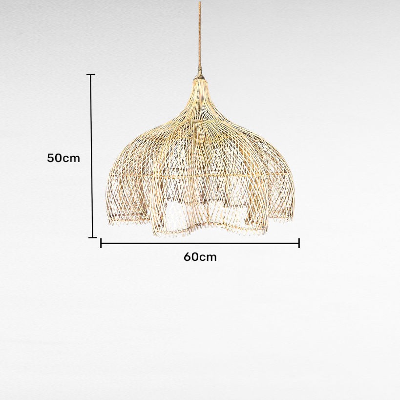 NATURAL RATTAN FLOWER SHAPE Φ60 |H50 cm